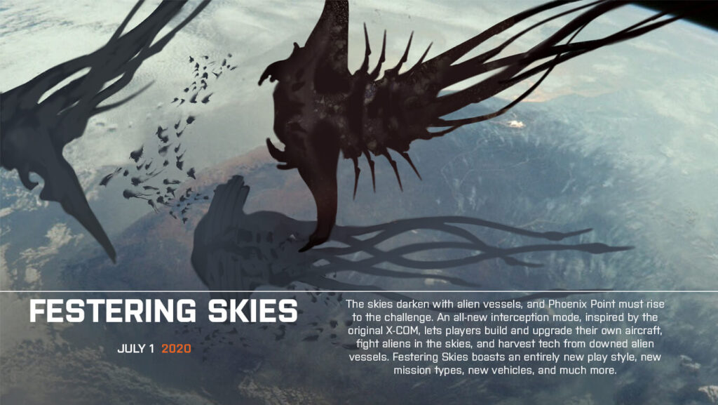 Snapshot Games раскрыли информацию о контенте трёх DLC для Phoenix Point, которые постепенно будут дополнять контент игры новыми механиками и миссиями после её релиза.